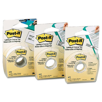 Post-it® Labeling And Cover-up Tape, Non-refillable, 1-6" X 700" Roll freeshipping - TVN Wholesale